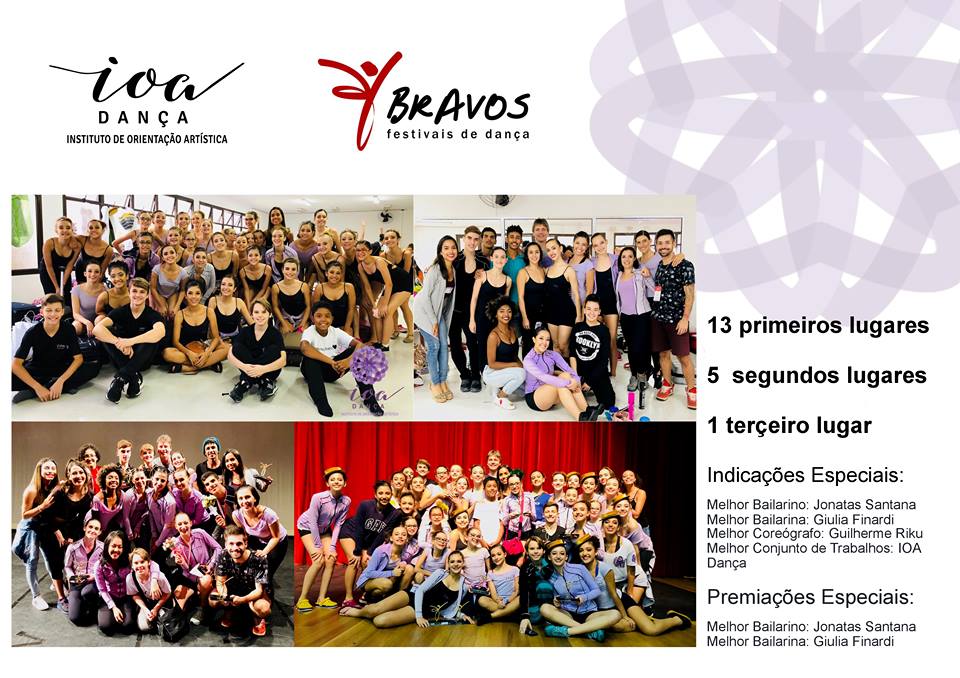 Bravos Dança 2018 (14 e 15 de abril) – Teatro Unítalo – Santo Amaro (SP)