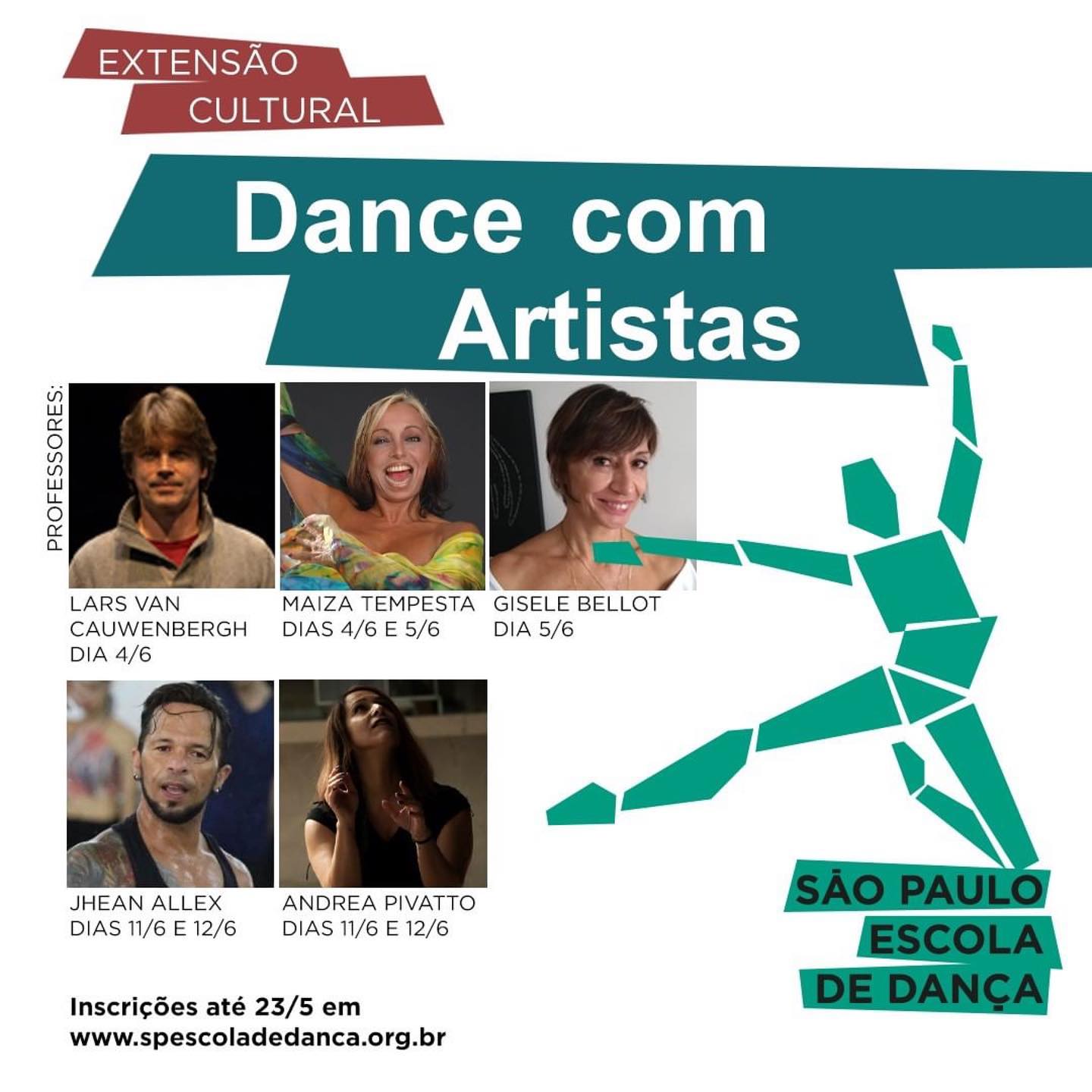 Lars van Cauwenbergh ministra aula em projeto Dance com Artistas, da São Paulo Companhia de Dança