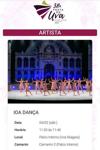 IOA Dança se apresenta na Festa da Uva 2023