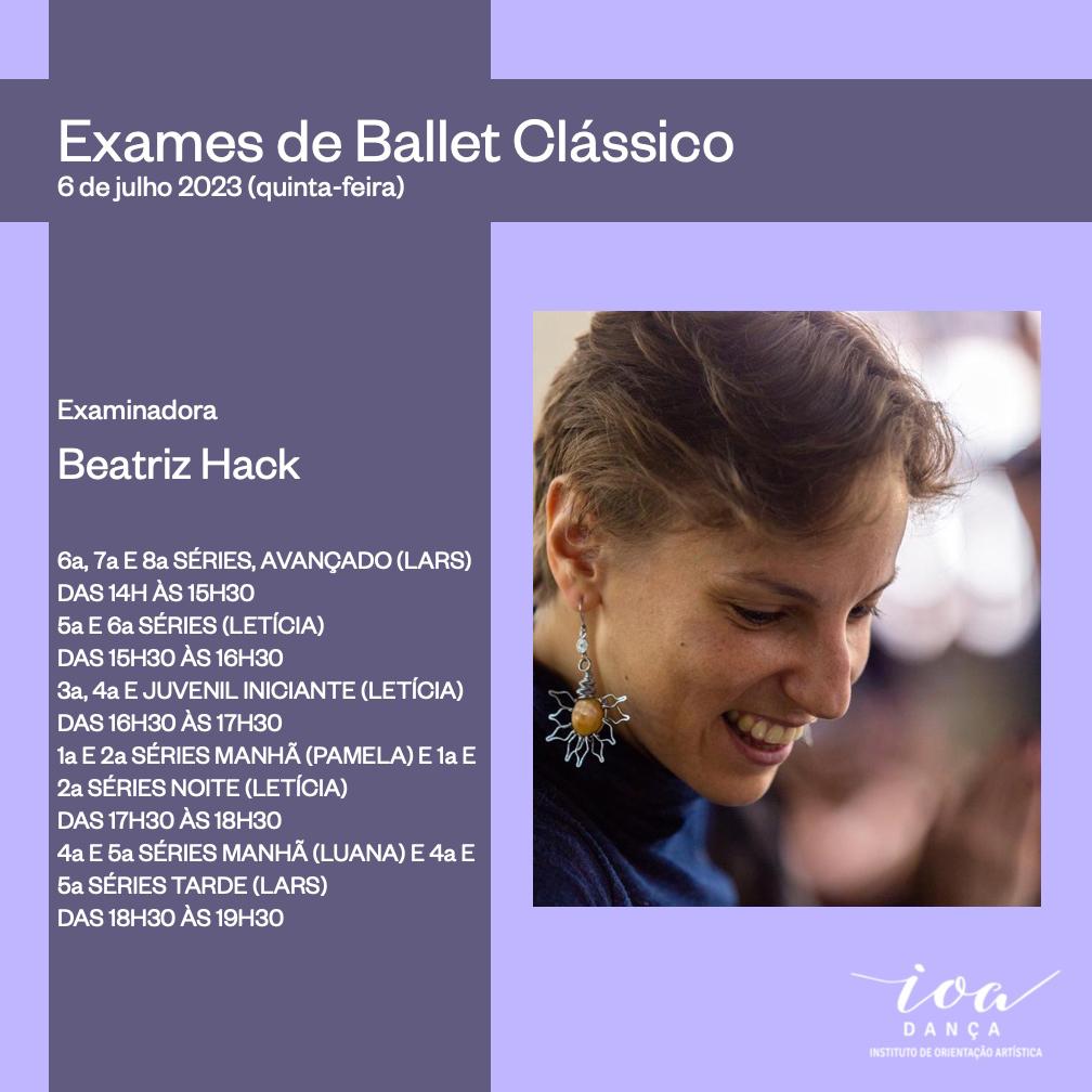 Exames de Ballet Clássico 2023 – Beatriz Hack