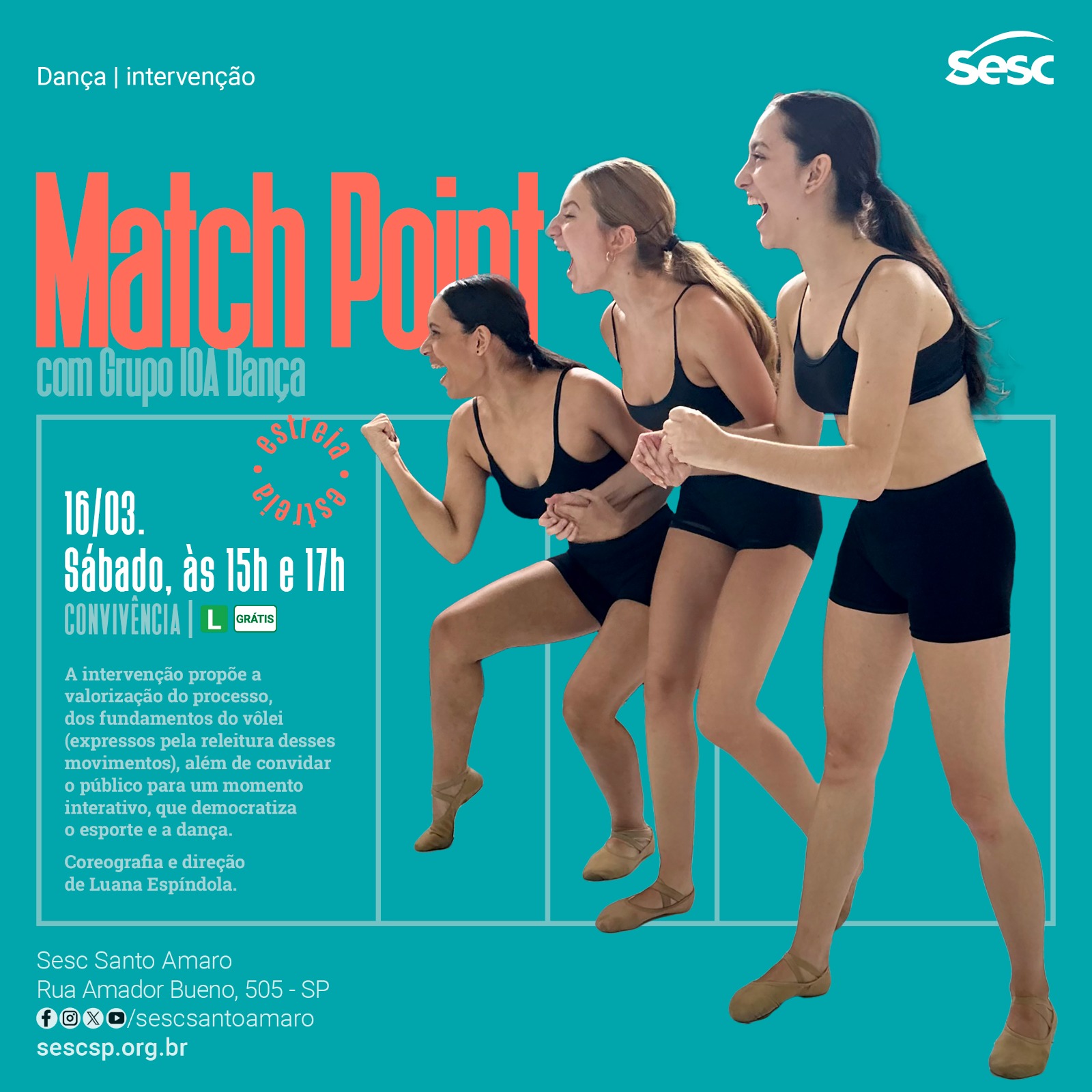 Match Point – IOA Dança no Sesc Santo Amaro – SP