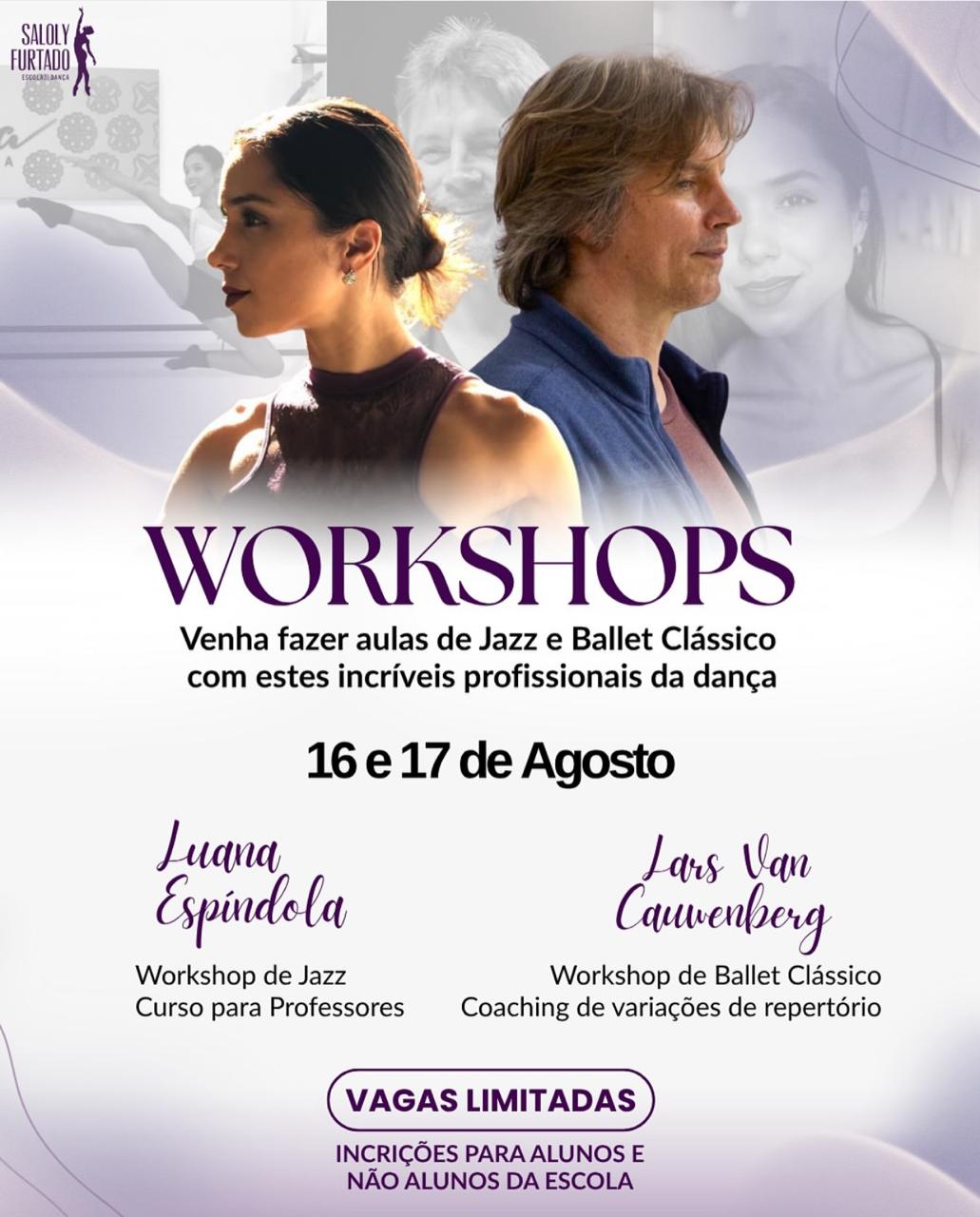 Luana Espíndola e Lars van Cauwenbergh ministrando cursos na Saloly Furtado Escola de Dança – Ubatuba – SP