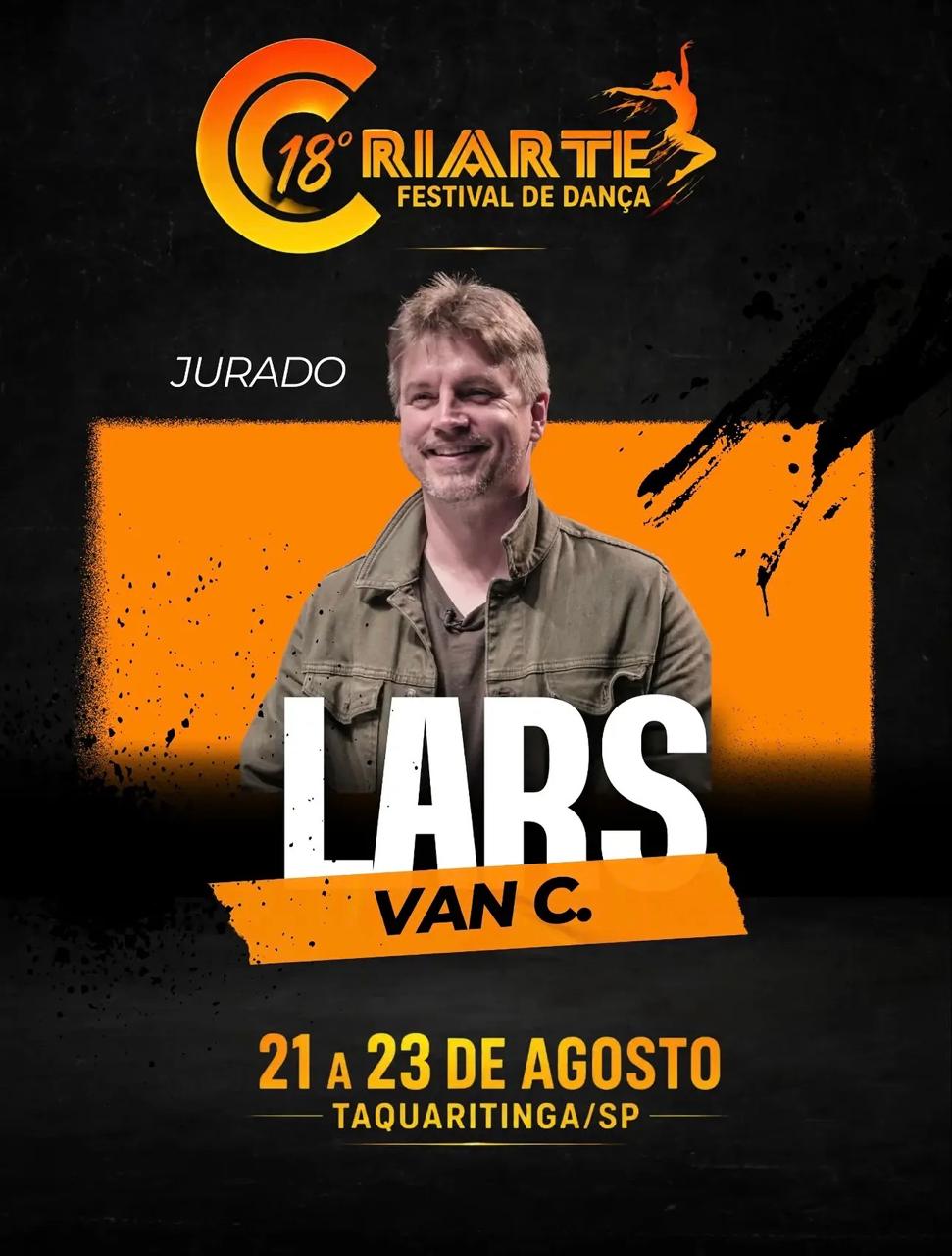 Lars van Cauwenbergh é jurado no 18º Criarte Festival de Dança – Taquaritinga -SP