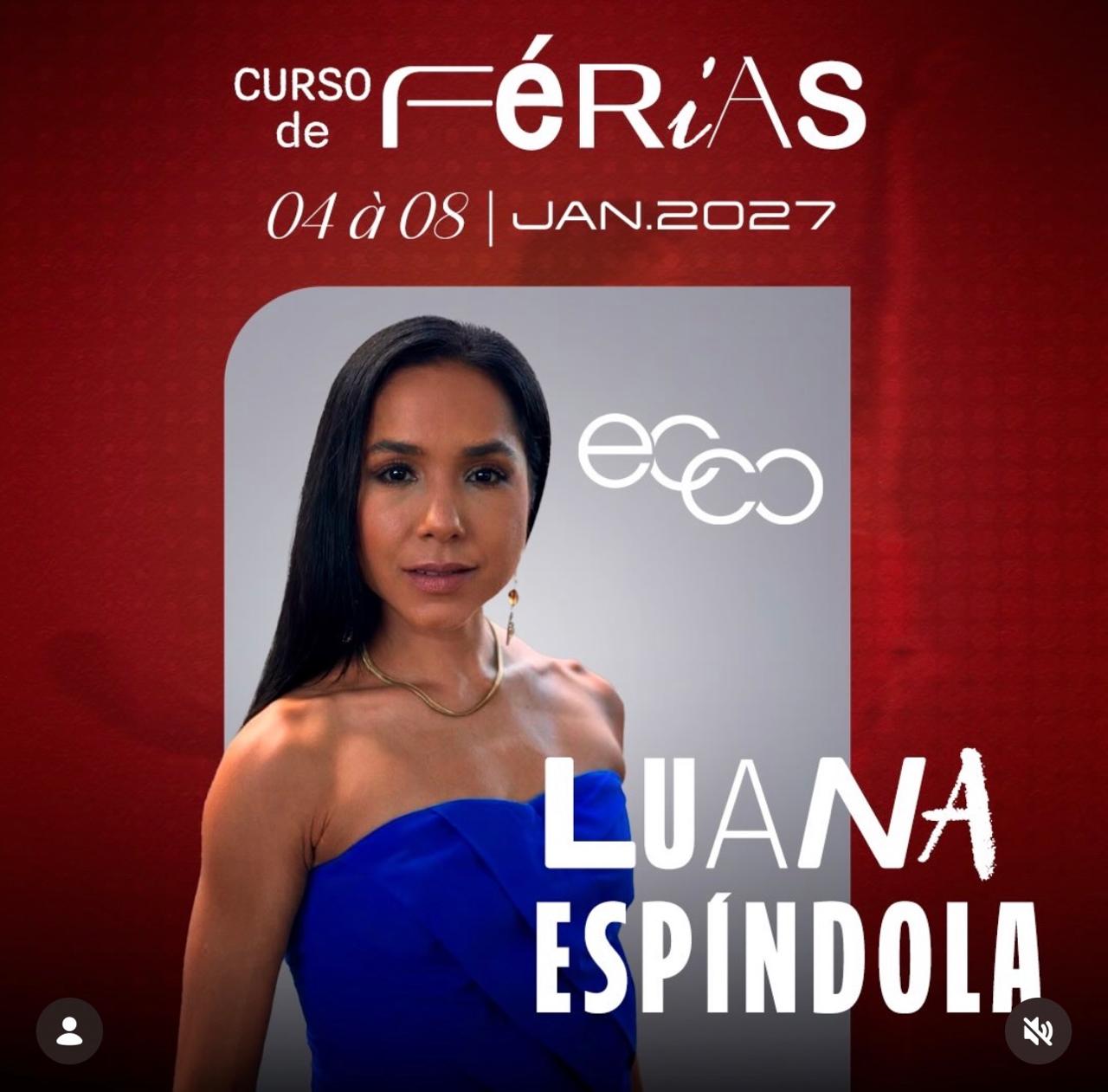 Luana Espíndola ministra workshop na Ecco Curso de Férias